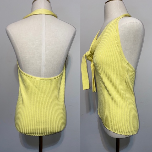 YELLOW Knit Halter Top - Picture 2 of 5
